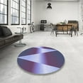 thumbnail image 4 of Ahgly Company Machine Washable Indoor Rectangle Transitional Purple Mimosa Purple Area Rugs, 7' x 9', 4 of 7
