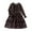 Black, variant on LUOGENLI Dresses For Girls Size 12 White And Blue Girl's Floral Print Long Sleeve Round Neck Flounce Ruffle Hem Midi Dress Graduation Dresses For Girls 10-12 9-10 Years