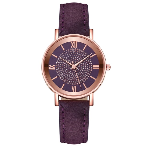 On Sale! Womens Watches,Red Gypsophila Watch Ladies Fashion Sun Pattern Roman Scale Quartz Watch Mothers Day Gift for Grilfriend,Multicolor Buy 2 Save 10%