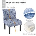 thumbnail image 5 of Mecor Modern Armless Accent Chairs Set of 2, Upholstered Fabric Dining Chairs w/Solid Wood Legs for Dining Living Room Sofa - Sapphire, 5 of 7