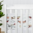thumbnail image 5 of Sweet Jojo Designs + BreathableBaby Airplane Red Blue and White Breathable Mesh Crib Liner Pad, 5 of 6