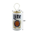thumbnail image 2 of Miller Lite Decoupage Christmas Ornament, White, Plastic, By Ruz, 2 of 5