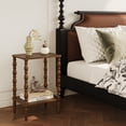 thumbnail image 6 of Maliowa 2-Tier Side Table, Small End Table for Living Room Bedroom with Storage Shelf, Vintage Accent Table Nightstand with Spindle Legs, Walnut, 6 of 11