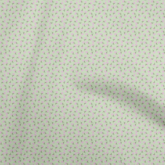 oneOone Cotton Jersey Mint Green Fabric Kids Flowers Fabric For Sewing Printed Craft Fabric By The Yard 58 Inch Wide