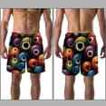 thumbnail image 3 of luoweisi Men's Beach Shorts Quick Dry Swim Trunks with Mesh Lining Halloween Eyeballs S, 3 of 5