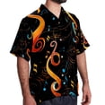 thumbnail image 2 of Note Men's Hawaiian Print Casual Button Down Short Sleeve Summer Beach Shirt - Unisex, 2 of 6