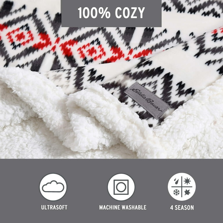 Eddie bauer mountain village chili sherpa blanket new arrivals