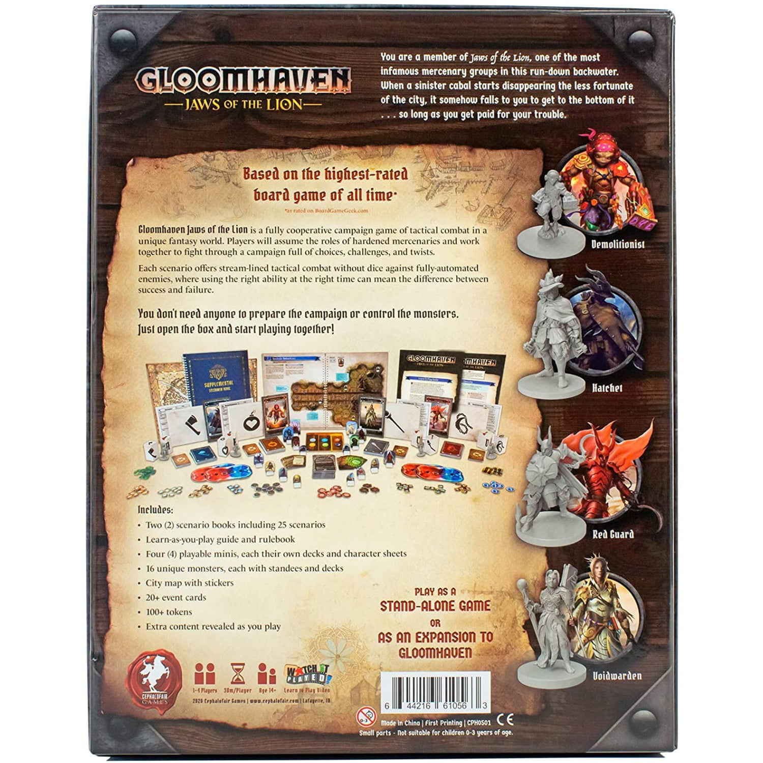 Cephalofair Games Gloomhaven: Jaws of the Lion Strategy Board Game, Cooperative Play, Ages 14+