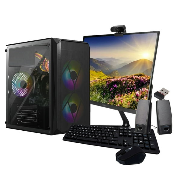 Pc Computadora Armada Ryzen 7, 16gb Ram 960Gb SSD Bocinas, Wifi, Cam web, Monitor 21.5 Full HD