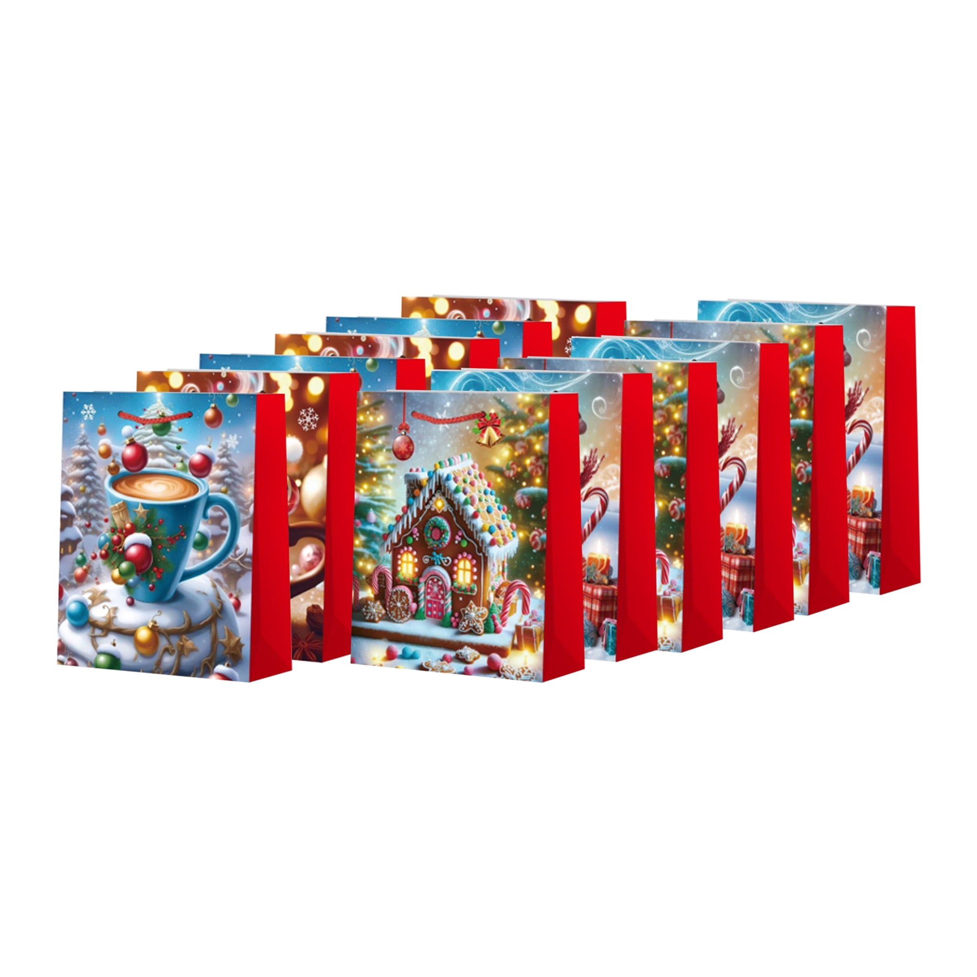 Christmas Gift Bags (Asstd) (Large) - Set of 12