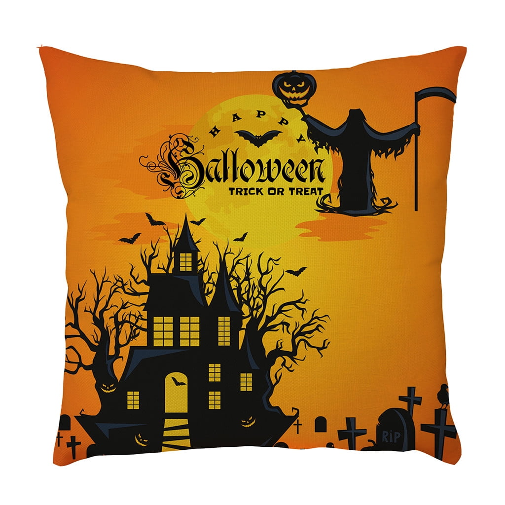 Halloween Pillow Cases Linen Pumpkin ghosts Cushion Cover Home