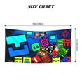 thumbnail image 2 of Lsque Geometry Dash Pattern Microfiber Bath Beach Towel Silver Fox Velvet Beach Towel Oversized Quick Dry Absorbent for Pool Swimming Bathroom 27.5x55in, 2 of 5