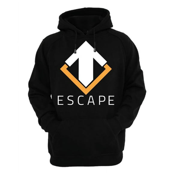 Gaya Entertainment Escape Gaming Logo Men's Black Hoodie, X-Large Male