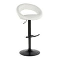 thumbnail image 4 of Posh Adjustable Bar Stools Set of 2, Bar Height Stools, Char Chairs, Barstool Set of 2, Black and Gold Bar Stools, White and Gold Bar Stools Set of 2 (Black Metal, White), 4 of 6