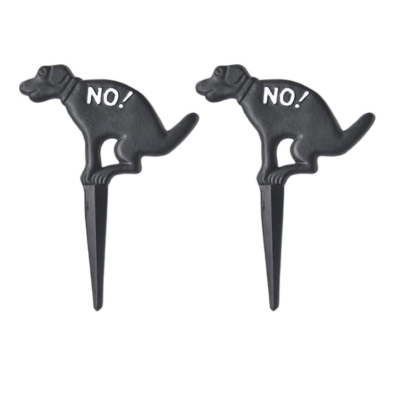 Eease 2pcs Pet Yard Signs - Keep Off Grass & No Pooping - Outdoor Decor