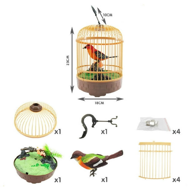 Pájaro Robot Con Control Remoto – Canta Y Se Mueve Al Detectar Sonido, Juguete Interactivo