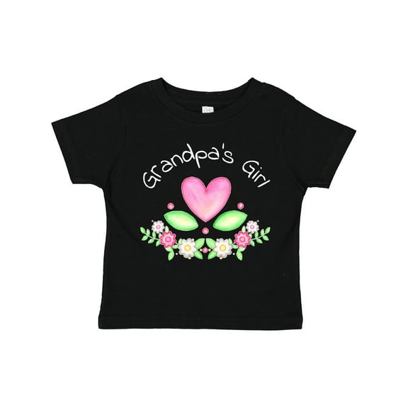 Inktastic Grandpa's Girl- Heart Flowers Girls Toddler T-Shirt