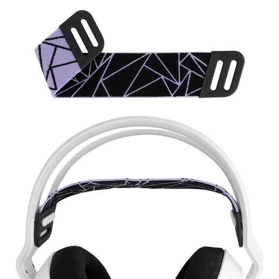 Geekria Mesh Fabric Headband Pad Compatible with Logitech G733, G335, G535 Headphones, Replacement Band Repair Part (Black / Purple)