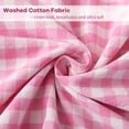 thumbnail image 6 of 2 Pack Pink White Plaid Ruffle Gingham Throw Lumbar Pillow Shams, 100% Washed Cotton Girly Farmhouse Decorative Checkered Pillow Covers Zipper Closure - 20''x12'', 6 of 7