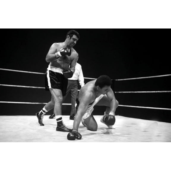 Muhammad Ali fighting Rocky Marciano Photo Print (10 x 8)