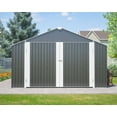 thumbnail image 2 of LZBEITEM 20x12 FT Outdoor Metal Garage Shed Extra Large Storage Shed 1810 CUFT Triple Door Storage Building Ultra-Reinforced Truss System with Windowsfor Car, Boat, Truck, Equipment Storage, 2 of 15
