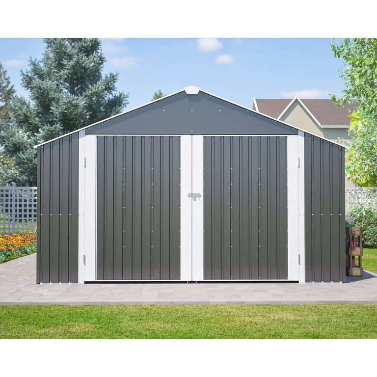 LZBEITEM 20x12 FT Outdoor Metal Garage Shed Extra Large Storage