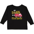 thumbnail image 3 of Inktastic My Daddy is a Firefighter with Fire Truck Boys or Girls Long Sleeve Toddler T-Shirt, 3 of 5