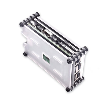 NATEFEMIN For Raspberry Pi 3 Model B/B+ Protection - 9-Layer Acrylic Case with Built-in Fan & Heatsinks