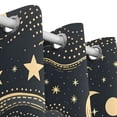 thumbnail image 3 of Moon in Black Curtains Black Out 63 Inch Length Curtains for Sliding Glass Doors Bedroom Living Room 2 Panels Set, 3 of 5