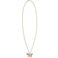 thumbnail image 2 of Cat Eye Stone Flower with Gold Chain Necklace, 2 of 4