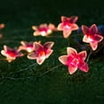 thumbnail image 3 of LusLog-pro Pink Flower String Lights, Romantic Aesthetic Fairy Lights for Bedroom Decor, 30 LED 10ft Battery Operated, Ideal for Summer Luau Party, Wedding, Kids Room Accent Lighting, 3 of 6