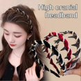 thumbnail image 2 of Hair Volume Booster Wave Headband, Vintage Velvet Wide Beaded Headband Hair Hoops for Women Girls, 2 of 5