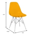 thumbnail image 5 of LeisureMod Cresco Molded Dining Side Chair - Acrylic Base Modern Accent Chair, Kitchen and Dining Stool, Set of 4, 5 of 8