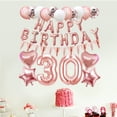 thumbnail image 4 of 1 juego de globos de cumpleaños de rosas con lentejuelas doradas, delicados globos con temática de cumpleaños, decoración para pared, puerta y ventana (estilo aleatorio)., 4 of 5