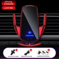thumbnail image 1 of Cargador inalámbrico automático para coche Qi de 15W para iPhone 14 13 12 XR X 8 Samsung S20 S10, soporte magnético para teléfono con Sensor infrarrojo USB Tan Jianjun unisex, 1 of 2