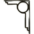 thumbnail image 4 of Ekena Millwork 2"W x 7 1/2"D x 10"H Maria Wrought Iron Bracket, (Triple center brace), Antiqued Warm Silver, 4 of 8