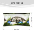 thumbnail image 3 of Bedroom Outdoor Decorations Rectangle Two Sides Printed Bunny-Rabbit Easter Sofa Throw Pillow Case Cushion Cove, 3 of 6