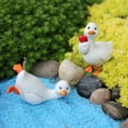 thumbnail image 4 of YardVibe Tiny Garden Goose Figurine, Fairy Garden Accessories Miniature Figurine Decoration for Mini Garden Micro Landscape Terrarium - 4 pcs Goose, 4 of 9