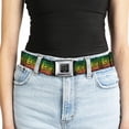 thumbnail image 5 of Buckle-Down Belt, Seatbelt Buckle Belt, Zebra Head Rasta, 30 to 44 Inches, 5 of 9