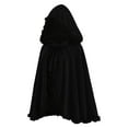 thumbnail image 5 of THDHVS shawl wraps for women,Poncho Shawl,Unisex Christmas Cape with Lace Trim and Velvet Fabric for Family Celebration Short Hooded Cloak Adds Festive Style To Your Holiday Wardrobe, 5 of 7