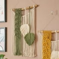 thumbnail image 3 of GUOOL Macramé Mur Suspendu Chic Artisanat Ornement Décoratif Pompons pour Vert, 3 of 9