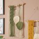 thumbnail image 3 of Decoración colgante de pared de macramé, tapiz bohemio tejido a mano, creativo, duradero y trenzado. Verde, 3 of 9