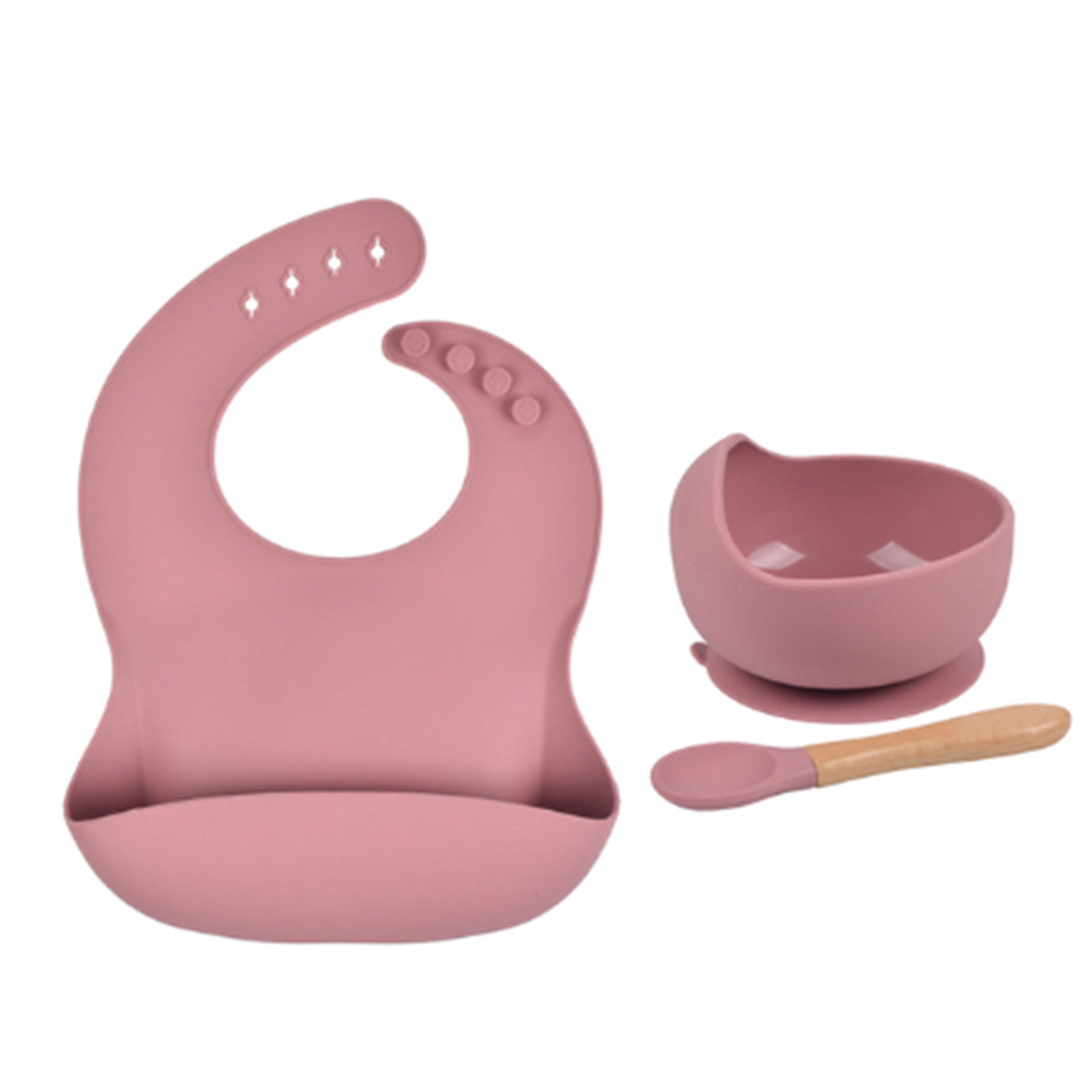 China Latest Design China Baby Silicone Bib Feeding Set Baby Bowl Spoon  High Quality Silicone Portable factory and suppliers