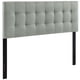 thumbnail image 1 of Cabecero completo Modway Lily, tela de lino con mechones, gris, 1 of 8