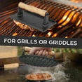 thumbnail image 2 of LotFancy Burger Press, 2 Pack Heavy-Duty Cast Iron Smash Bacon Press Meat Steak, 7 in & 8 x 4.2 in, 2 of 7