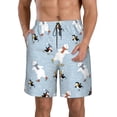 thumbnail image 1 of Balery Skiing penguin Bear Traje de Baño Estilo Hawaiano para Hombre, Shorts de Secado Rápido con Bolsillos-3X-Large, 1 of 6