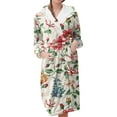 thumbnail image 1 of Women's Fleece Plush Robe Long Warm Plush Bathrobe Loungewear Jacket Printed Comfort Robe, 1 of 5