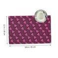 thumbnail image 3 of DouZhe Ensemble de 4 Sets de Table en Polyester, Motif Cœurs Fleurs Résistants à la Chaleur pour Table à Manger, 12 Pouces x 18 Pouces, 3 of 6