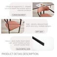 thumbnail image 3 of Hassch Mid-Century Modern Dining Chairs, 2 Pack Fabric Upholstered Accent Armchairs with Curved Backrest, Cushioned Seat, and Black Metal Frame (Orange), 3 of 8