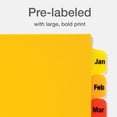 thumbnail image 4 of Oxford Plastic Monthly Dividers for 3 Ring Binders, 12 Multicolor Preprinted Tabs, Jan-Dec, Letter Size, 2 Pack (89608), 4 of 7